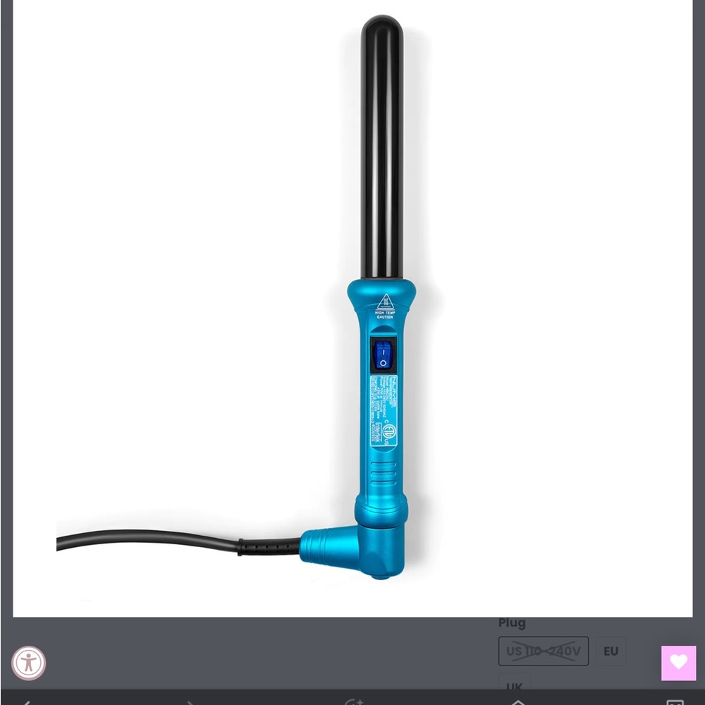 NuMe Classic Curling Wand hb025u Turquoise 32mm